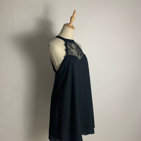 TOBI Unlined High Neck Sleeveless Black Dress - Picture 2 of 7